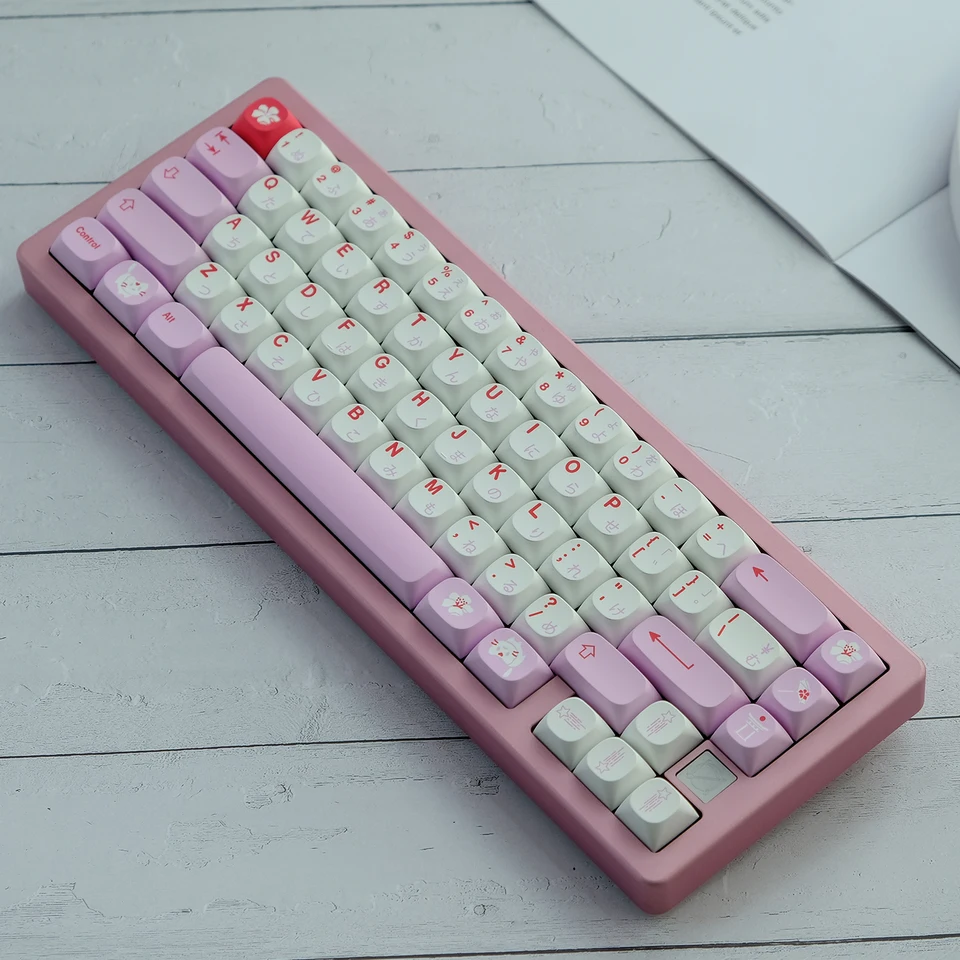 141 キー/セット GMK 霞キーキャップ PBT 染料下塗りキーキャップ MA