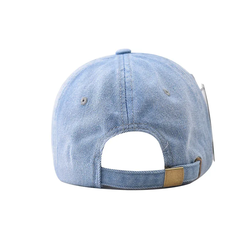 Couples baseball cap Baseball Cap Korean version Sun hat Hole Spring Autumn Wash denim Woman\'s hat Cap Hip Hop Fitted Cap