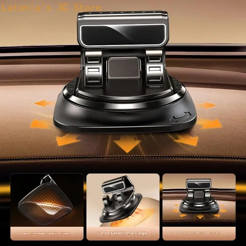 Car Phone Holder Car Dashboard Mount Holder for Most Cellphone Rotating Stand X3UB