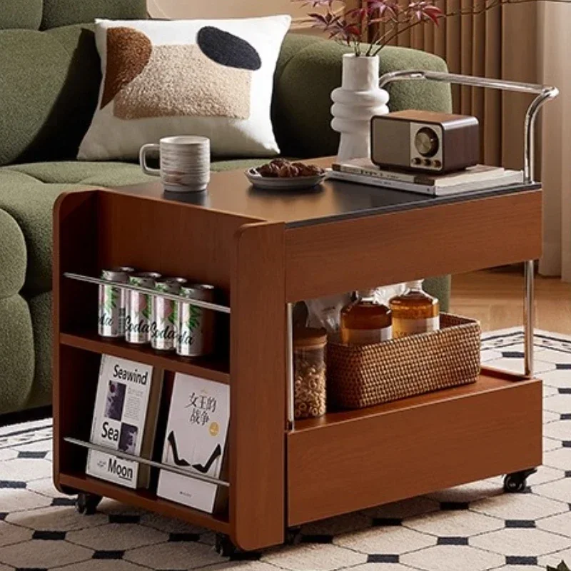 Minimalist Multifunctional Coffee Table Retractable Rock Slab Coffee Table Living Room Designer Couchtisch Postmodern Furniture