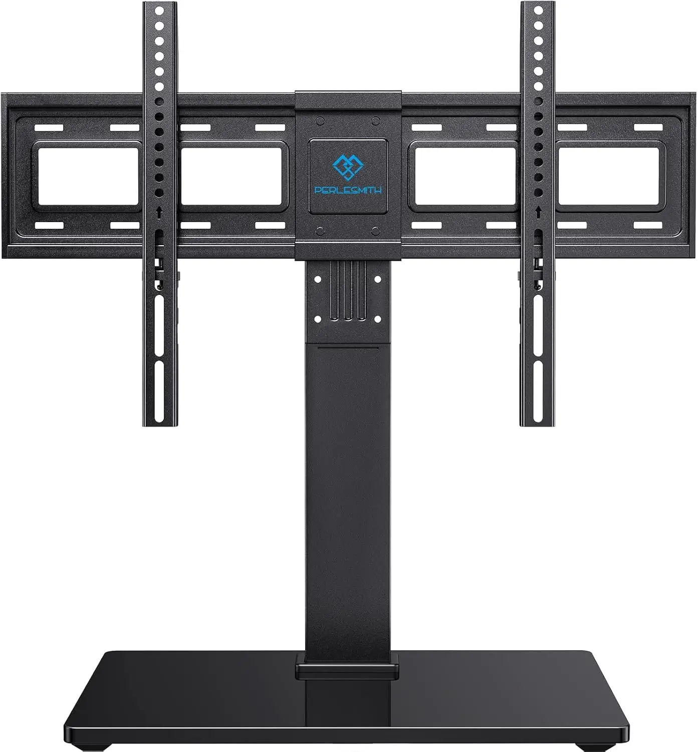 

Universal Swivel TV Stand Legs for 37-65 75 inch LCD LED TVs, Height Adjustable Table Top Mount with Tempered Glass Base