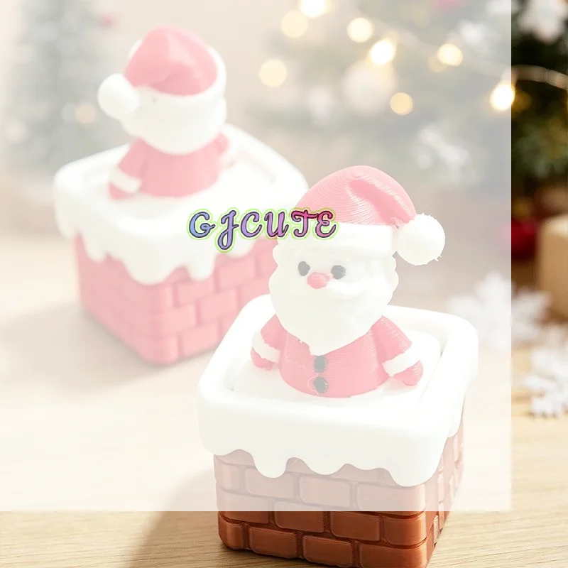 /GJ/3D Printed Christmas Holiday Decoration Desktop Doll Cute And Fun Relax Toy Pressed Ornament Clicker
