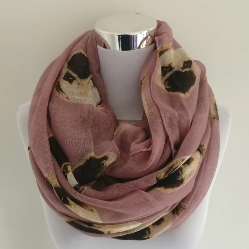 New Ladies Viscose Cotton Hedgehog Print infinity scarf for women Variety of animal prints circle scarves Fashion ring scarfs