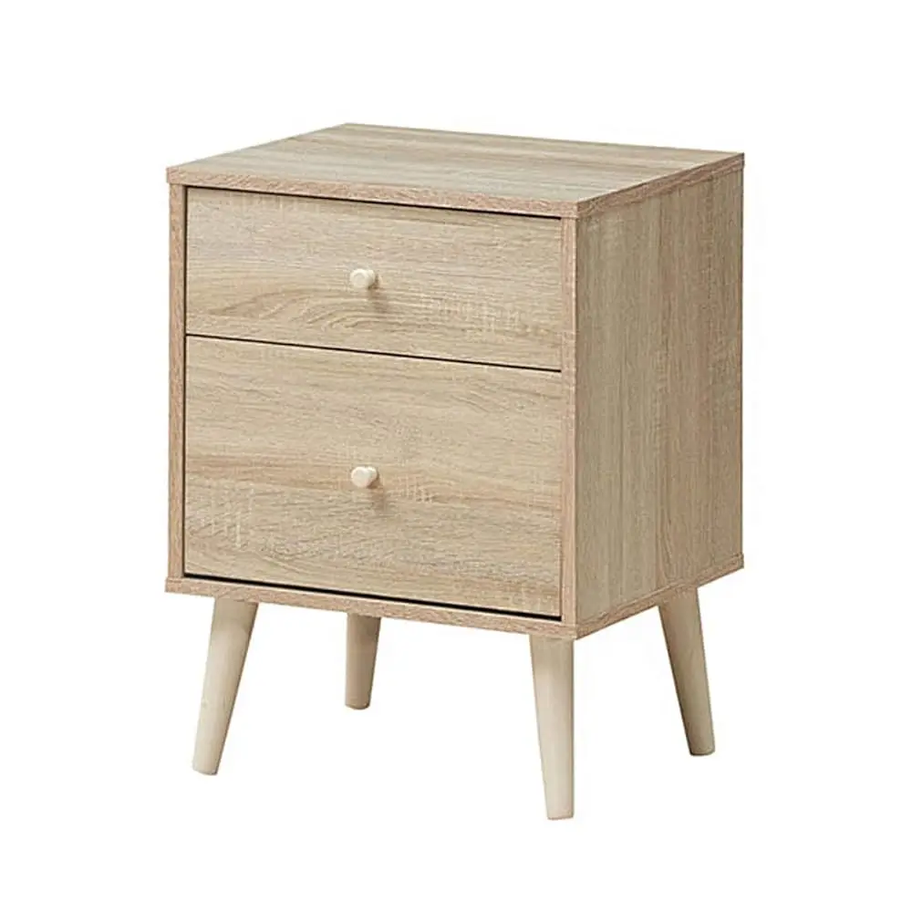 

Nightstand W/Drawers And Solid Rubber Wood Legs, Large Storage Space Side Sofa Table For Bedroom, Living Room, Hallway Storage