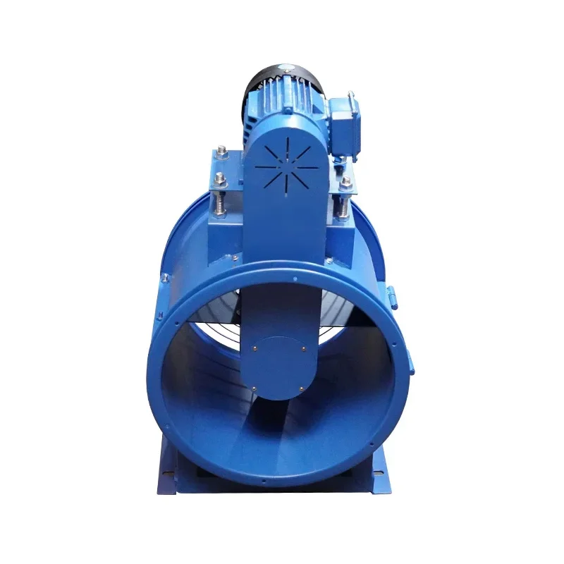 750W Industrial Duct Axial Fan, 380V/220V External Motor, Belt-Driven, for High-Temperature/Moist Gas Exhaust