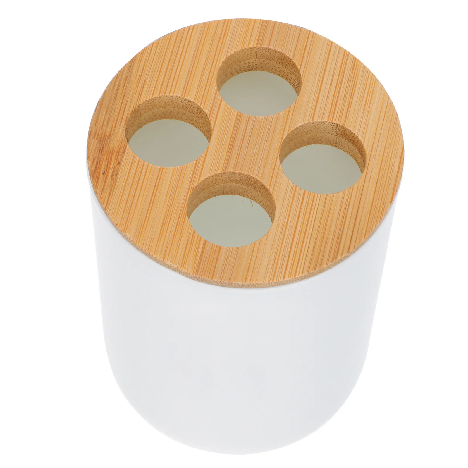 

1pc Creative Pp Bamboo Toothbrush Holder Cup Large Capacity Portable For Home Travel Bathroom Storage Two-In-One Washing Cup