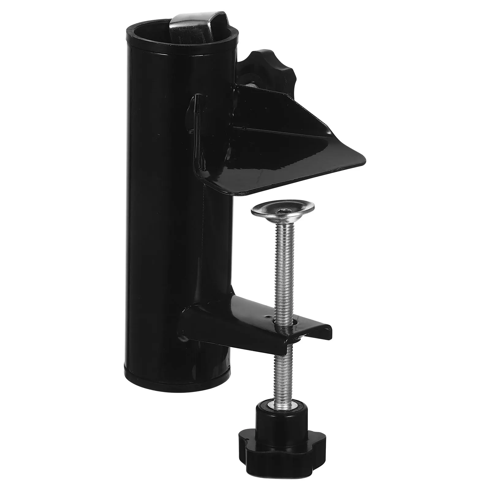 

Umbrella Stand Clip Fixed Bracket Patio Parasol Holder Outdoor Garden Black Ground Courtyard Adjustable Clamp SunshadeBracket