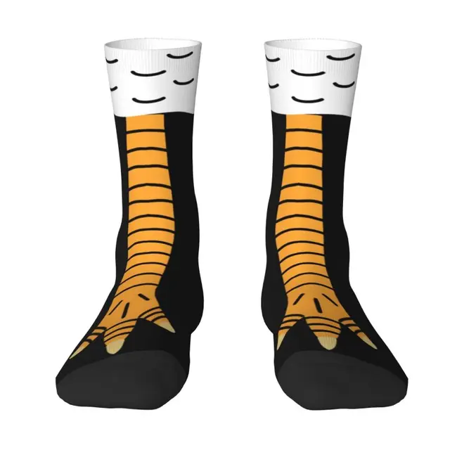 Niestandardowe Kawaii męskie śmieszne nogi z kurczaka skarpetki unisex wygodne ciepłe skarpetki z nadrukiem 3D Cartoon Animal Crew