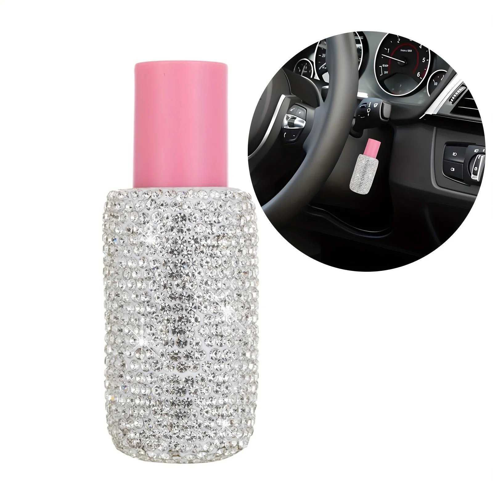 Soporte para palillos de coche, soporte de maquillaje ostentoso, accesorios de coche con diamantes de imitación para Interior de mujer, adecuado para la mayoría de los vehículos, Interior de automóvil