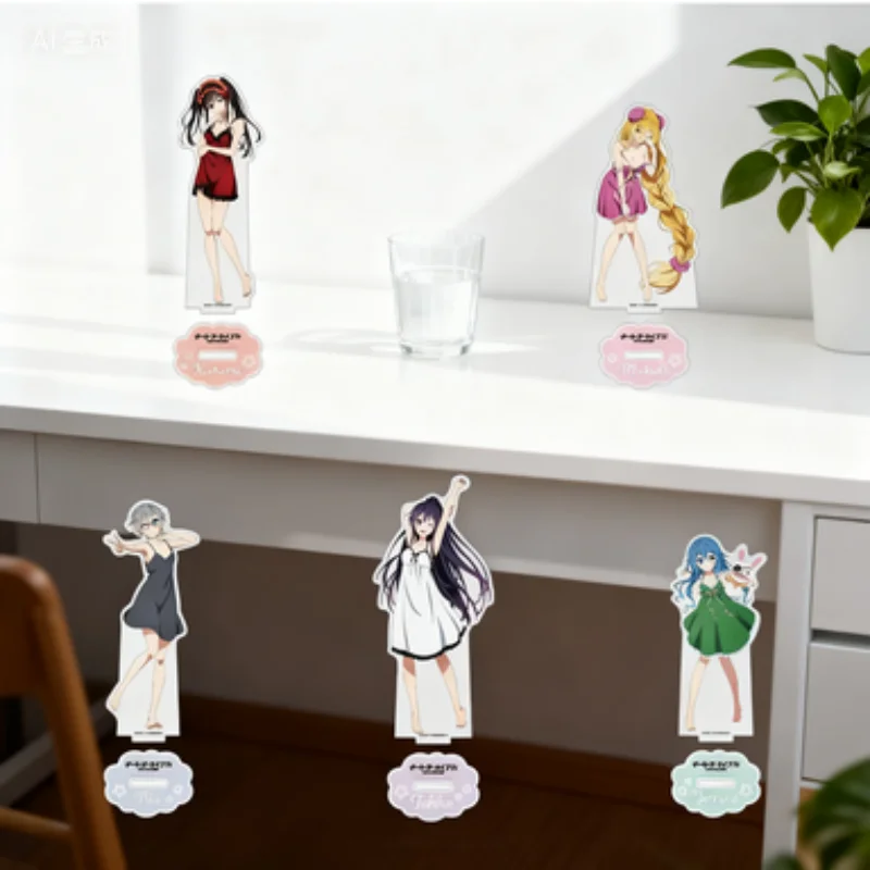 DATE A LIVE Anime HD Acrylic Standing Sign Board Toys Nightmare Hermit Figure Decoration Action Figure Collectible Holiday Gift
