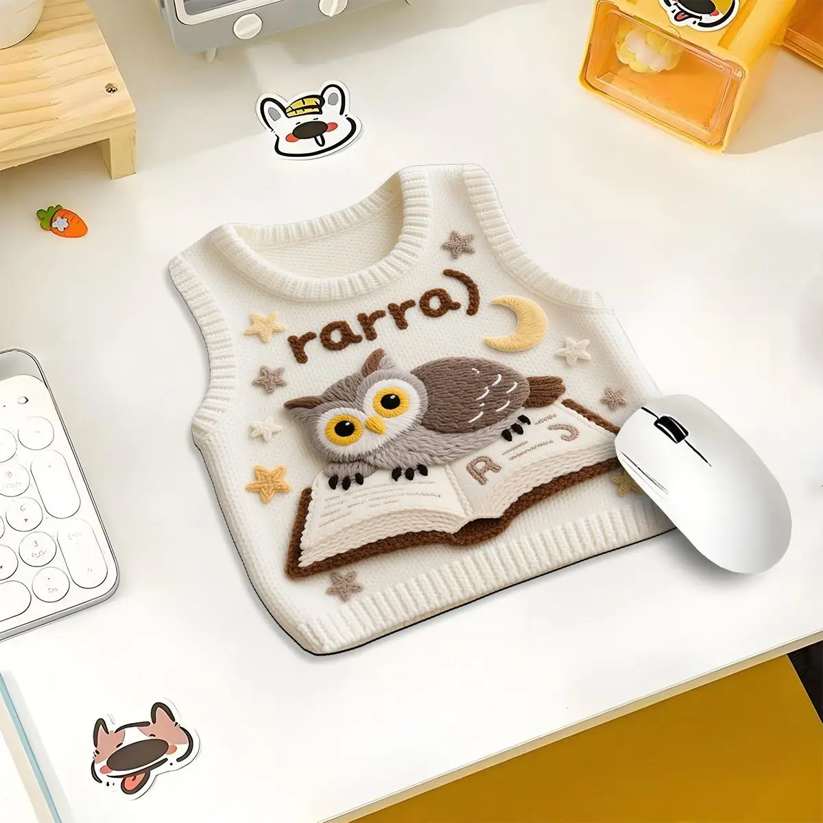 Original süßer Pullover, personalisiertes Mauspad, höhenverstellbare Schreibtischunterlage, tragbar für die Desktop-Dekoration im Büro und zu Hause