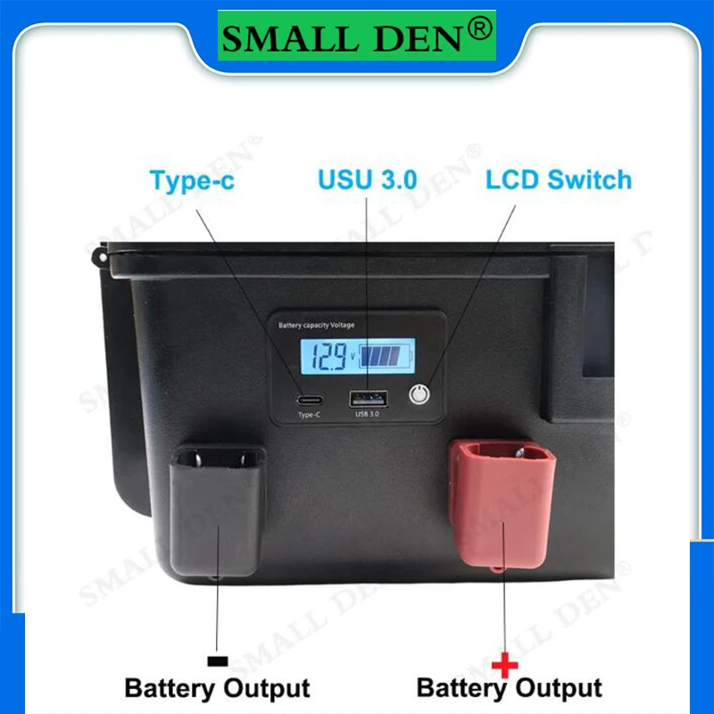 Brand New 12V 100AH 90AH 80AH LiFePO4 Battery 12.8V Lithium Iron Phosphate LCD Screen Solar RV Battery Series and Parallel Use