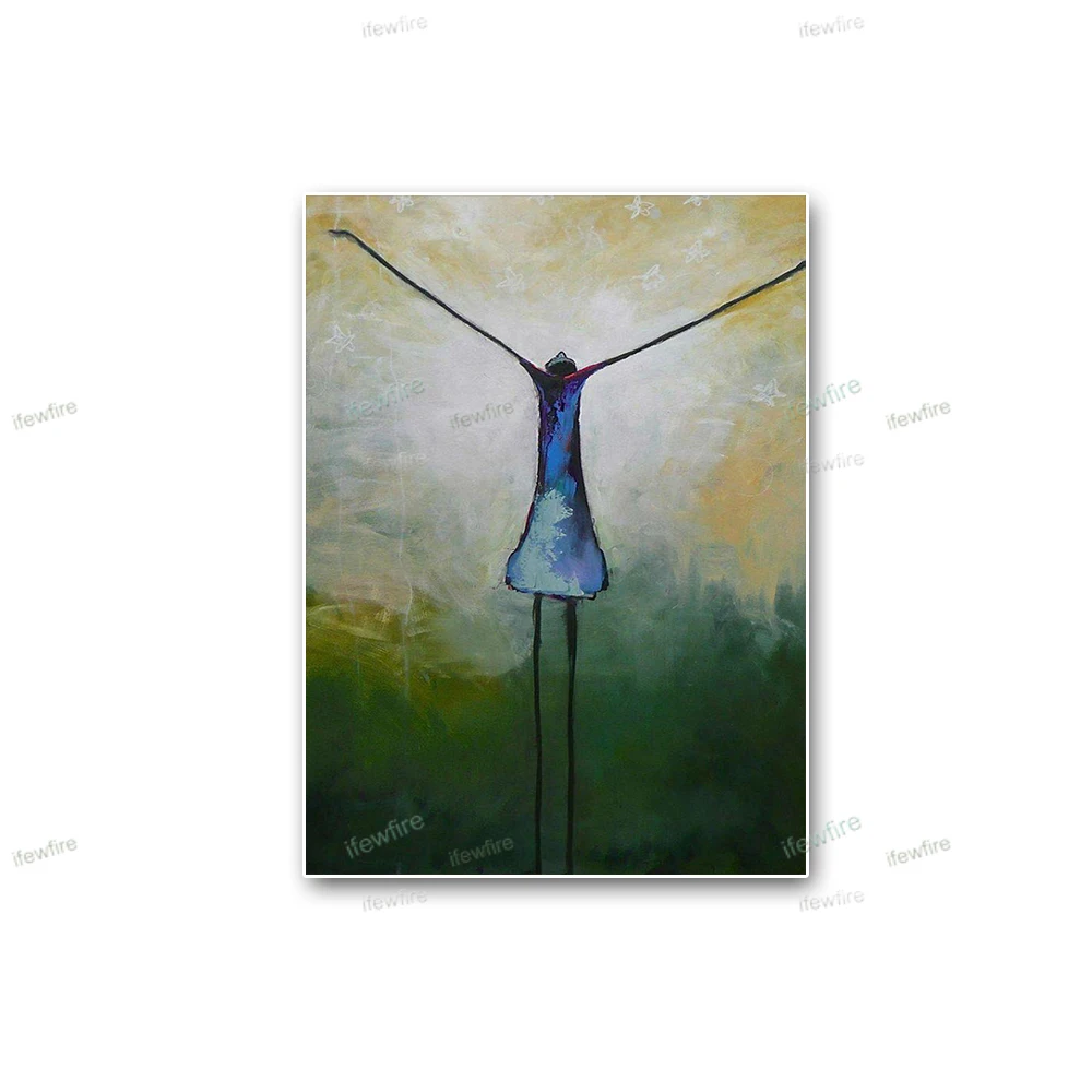 

Pop Handmade Modern Abstract Canvas Oil Paintings Blue Gold Foil Flower Wall Art Pictures Nordic Painting Decor Living Room Home