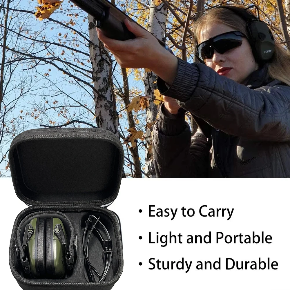 Hard Storage Travel Case for Electronic Shooting Earmuffs Compatible Universal Headphone Case Headset Carrying Protect Box