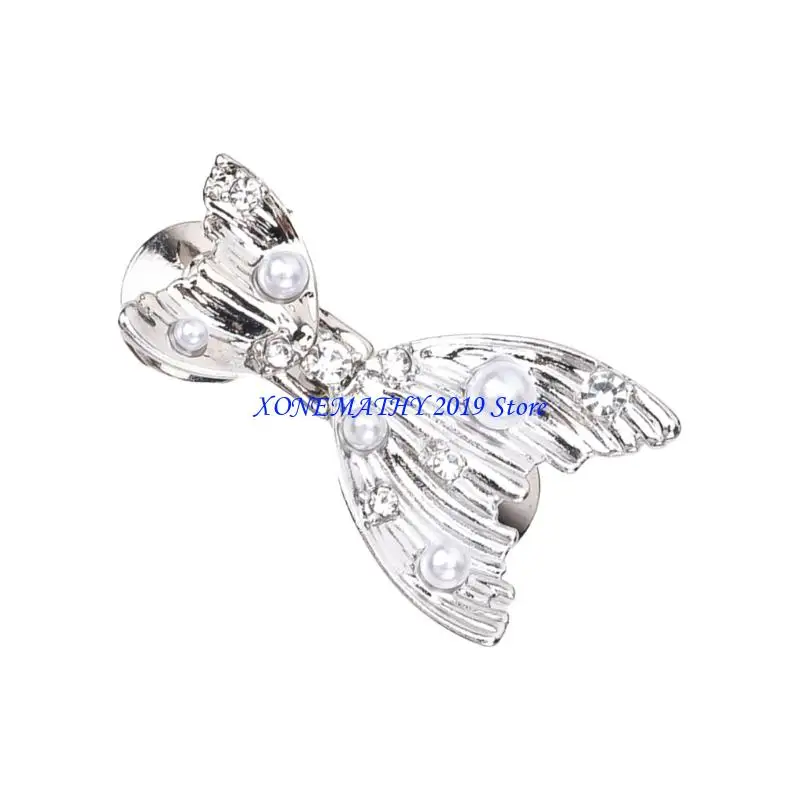 

F42F Модная застежка на талии с хрустальным жемчугом, регулируемый джинсовый ремень, съемный