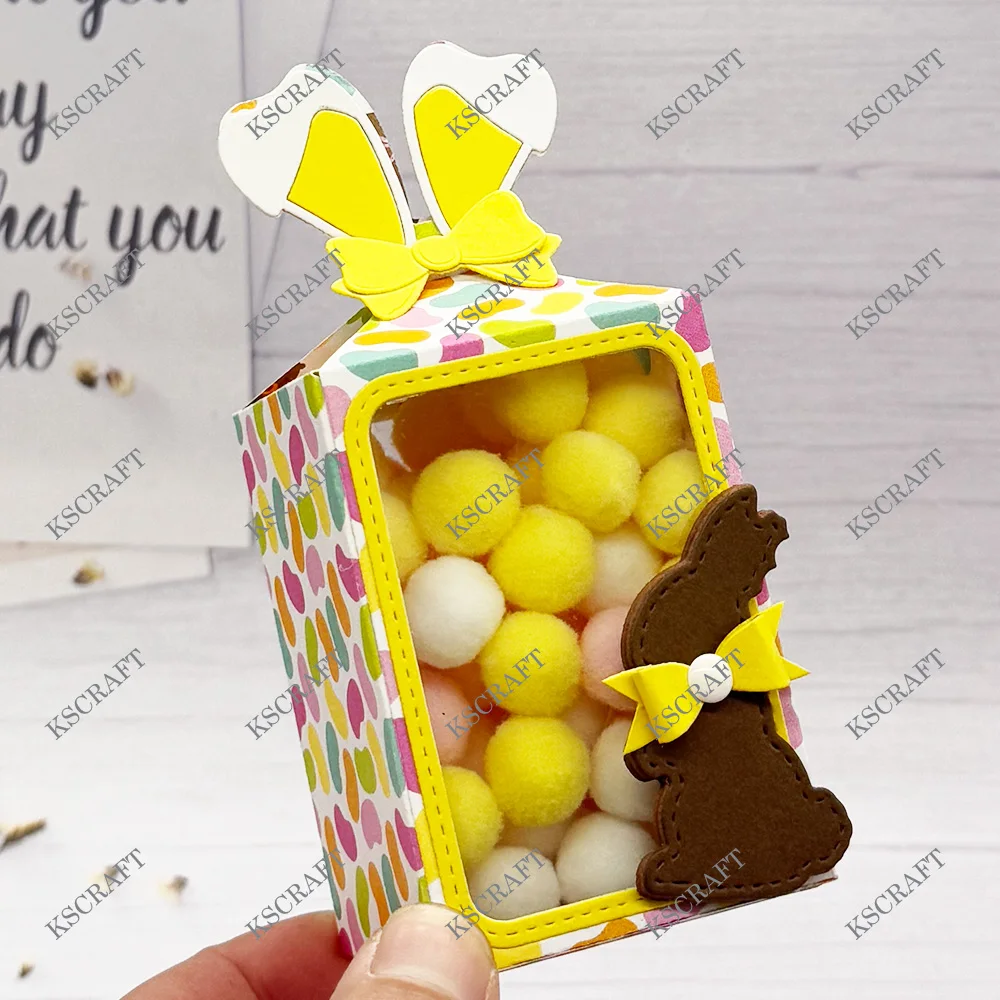 KSCRAFT Easter Egg Gift Box Metal Cutting Dies Stencils for DIY Scrapbooking Decorative Embossing DIY Paper Cards