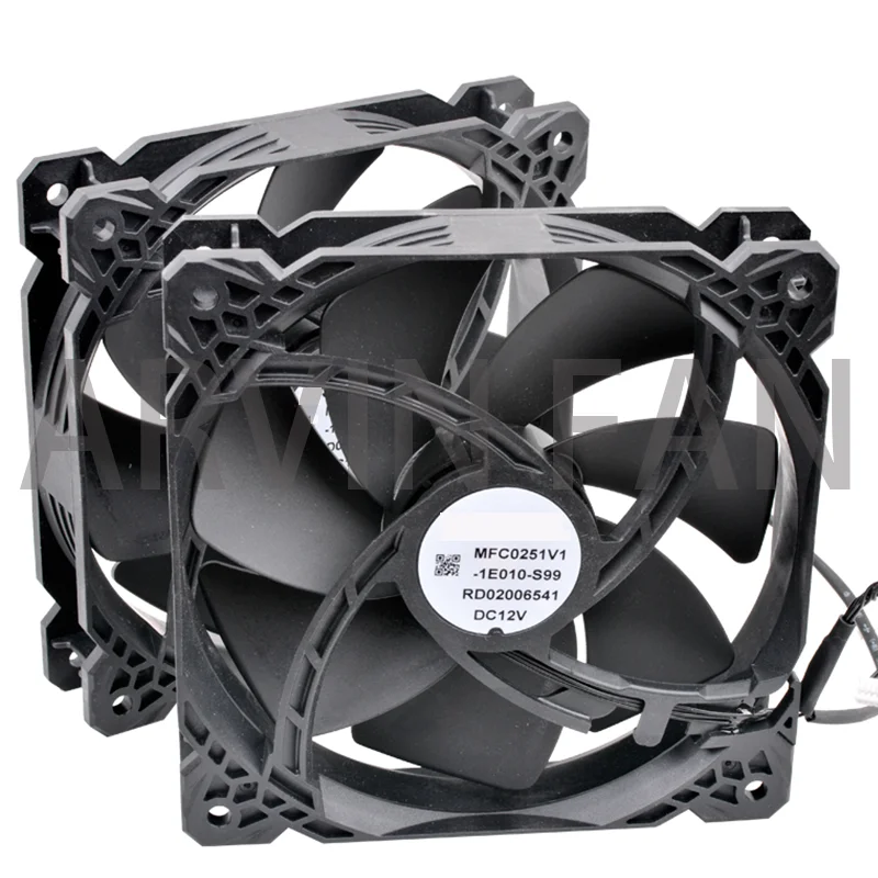 Brand New MFC0251V1-1E010-S99 RD02006541 12cm 120mm 120x120x25mm DC12V 4pin Dual Cooling Fans For Chassis Power Supply