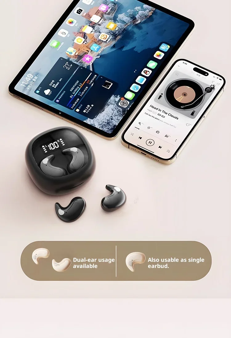 Wireless Bluetooth Earbuds In-ear Headphones With Digital Display_voghion.com
