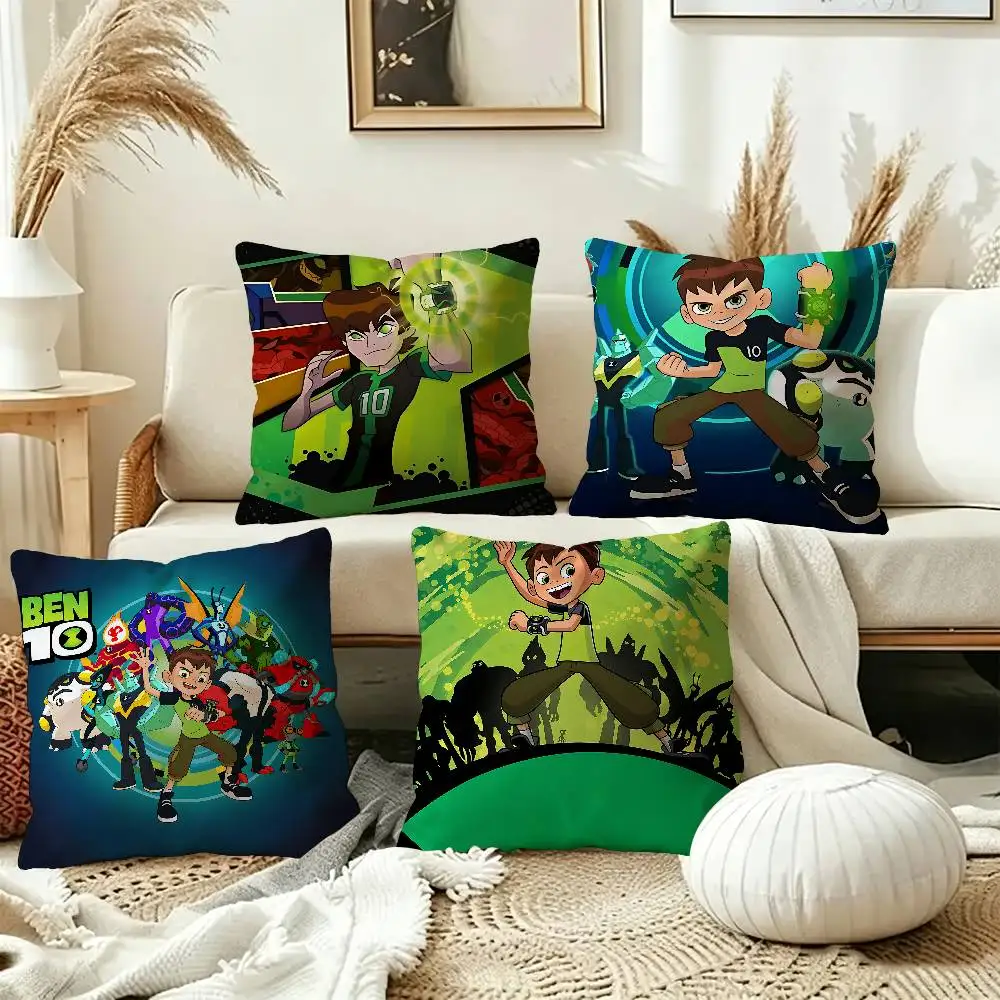 Hot Cartoon B-Ben 10 Personalized picture text home decorative pillows Household Gifts 45x45cm