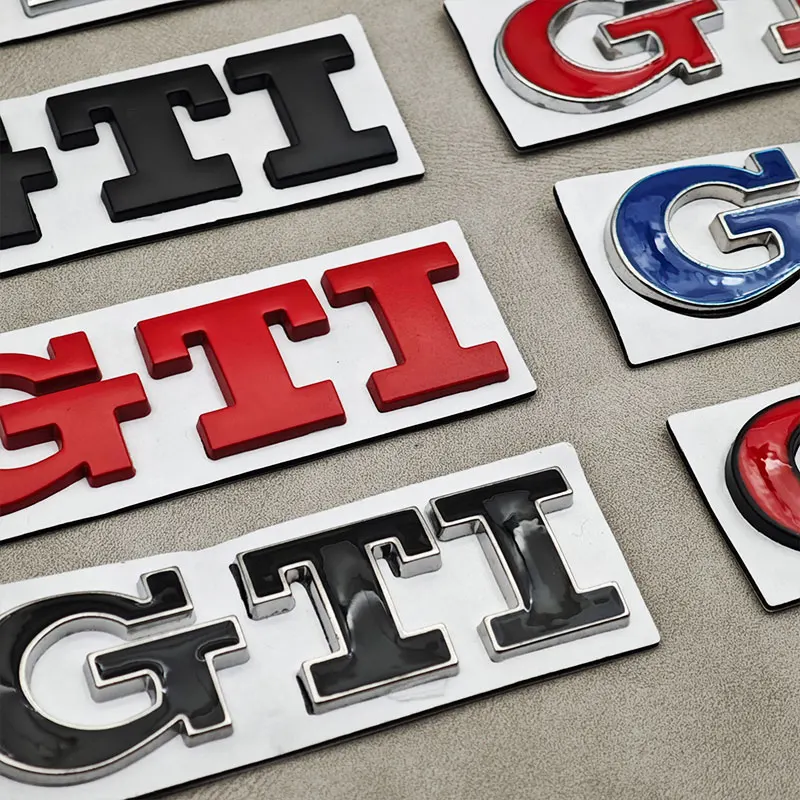 3D Metal Logo GTI Emblem Car Rear Trunk Badge For Volkswagen VW Golf 4 5 6 7 8 Polo Jetta Tiguan Passat MK4 MK5 MK7 GTI Sticker