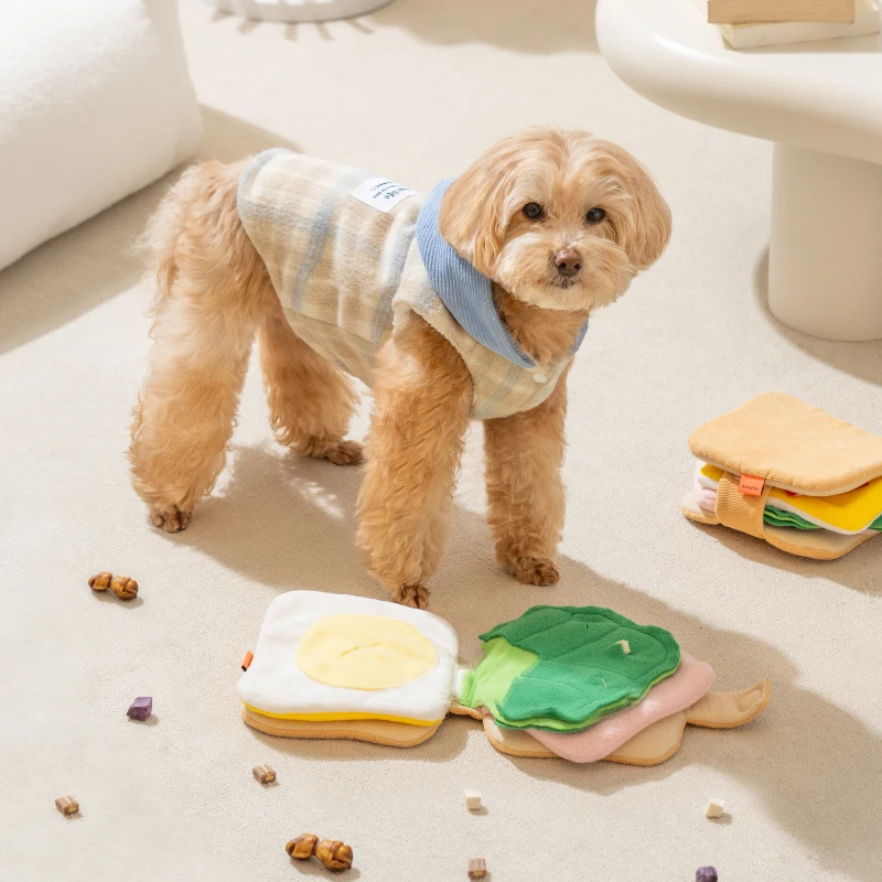 Mewoofun Sandwich Snuffle Mat Pet Snuffle Mat For Dogs Pet Feeding Mats Puppy Sniffing Pad Cat Dog Interactive Puzzle Toys