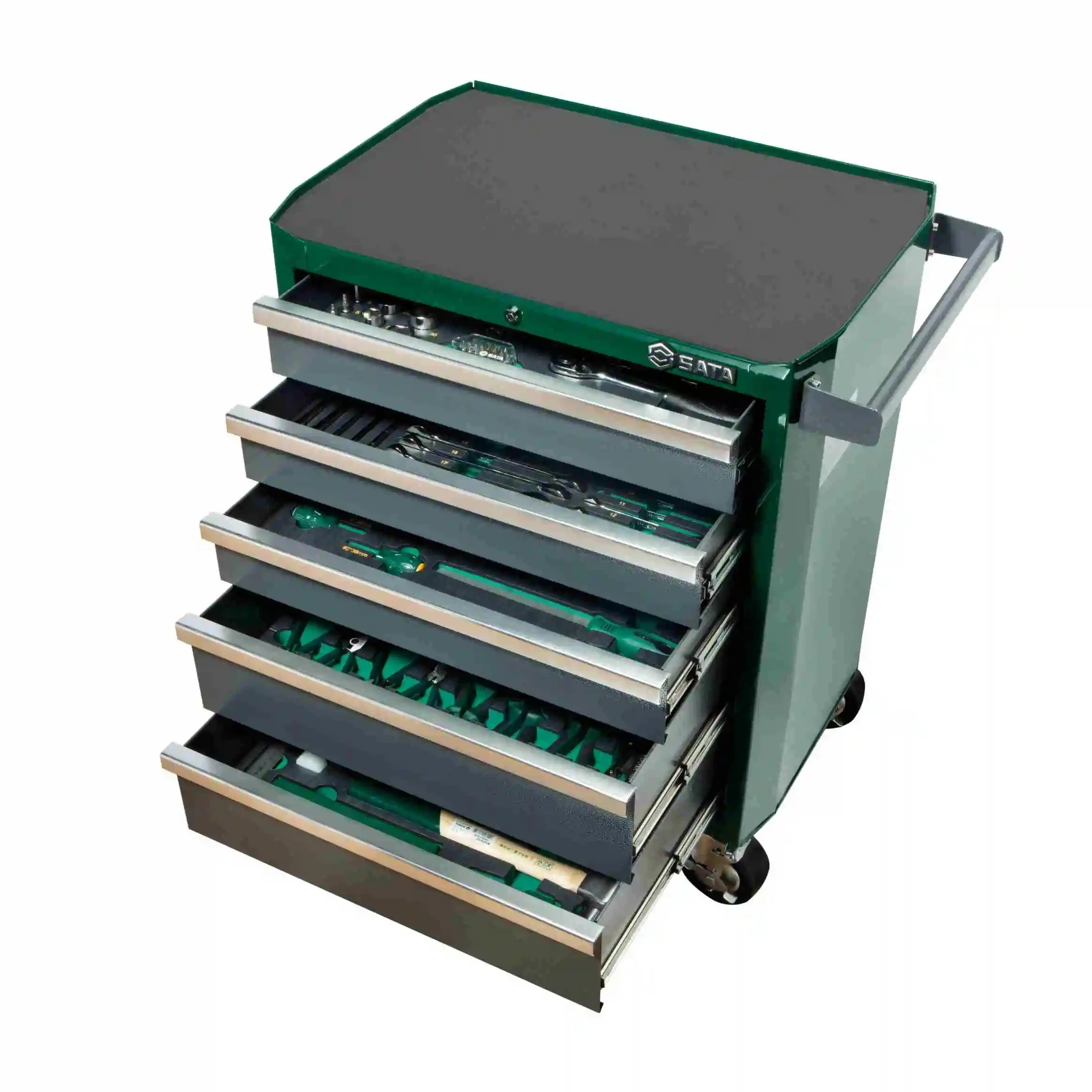 

176pc Industrial Production and Repair Tool Set Vehicle Equipment with Convenient Tool Trolley