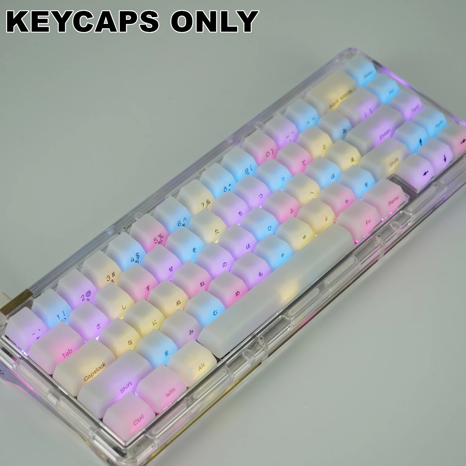 130 Keys Matte Translucent ABS Keycaps Screen Printing Legends Keycap Set for Mx Cherry Switch Mechanical Keyboard Kit