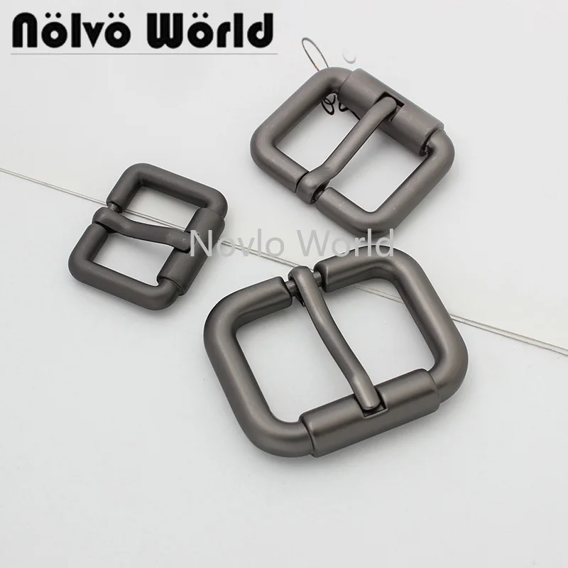 20-100pcs 4 Size 11-20-24-32mm matte gun metal pin buckle men's bag shoe strap belt adjusted pin buckle accessories