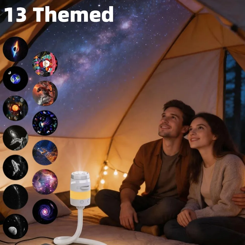 13 Themed Galaxy Star Projector Night Light Premium Home Background Atmosphere Light Bedroom Car Decoration Children's Gift
