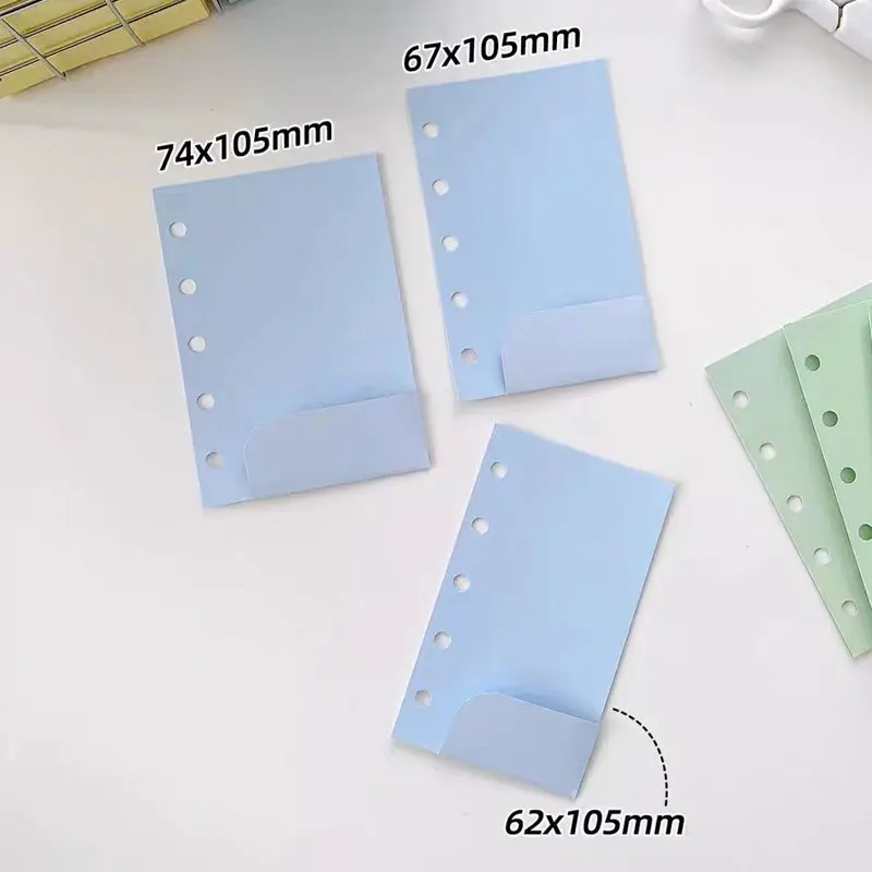 4pcs/Lot M5 Paper Insert Pocket For Loose Leaf Notebook Planner Organizer Refill 5-Ring Inner Page Binder Accessories Stationery