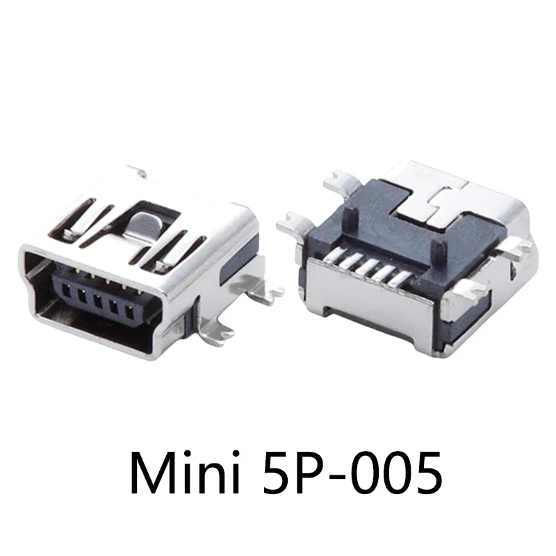 10 шт., разъём USB 2,0 типа B, 5 контактов, SMT, 4 фута