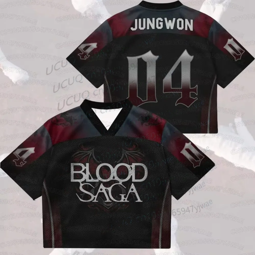Summer Men's Women's Print Graphic Short Sleeve Casual Enhypen Blood Saga World Tour T-Shirt Fans Gifts - view 6