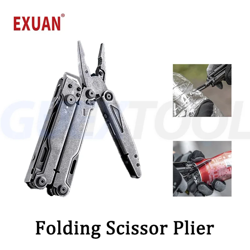 

Folding Scissors Pliers Multifunctional Scissors Emergency Survival Pliers Camping Outdoor Pocket Knife Everyday Carry Hand Tool