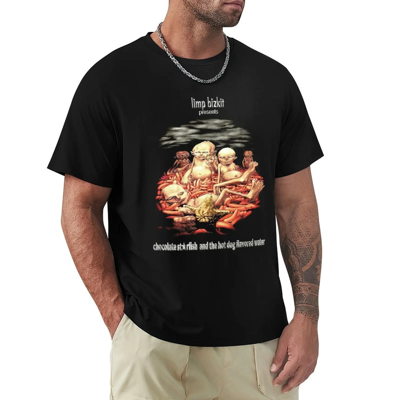 LIMP BIZKIT CHOCOLATE STARFISH AND THE HOT DOG FLAVORED WATER - NEW VINTAGE BAND T-Shirt Big Size Loose Fit Tee Shirt