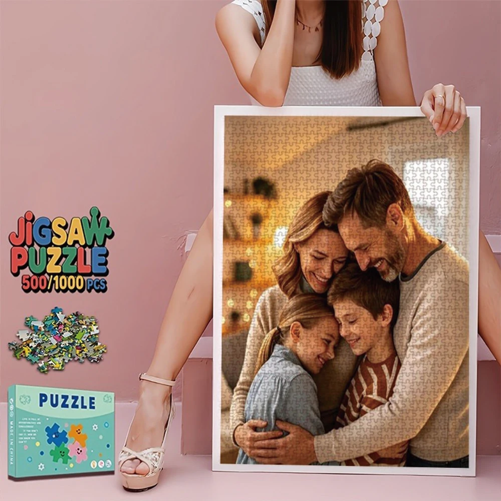 35/300/500/1000pcs Personalized Custom Photo Puzzle Wedding Photos Funny Adult Leisure Toys Gift