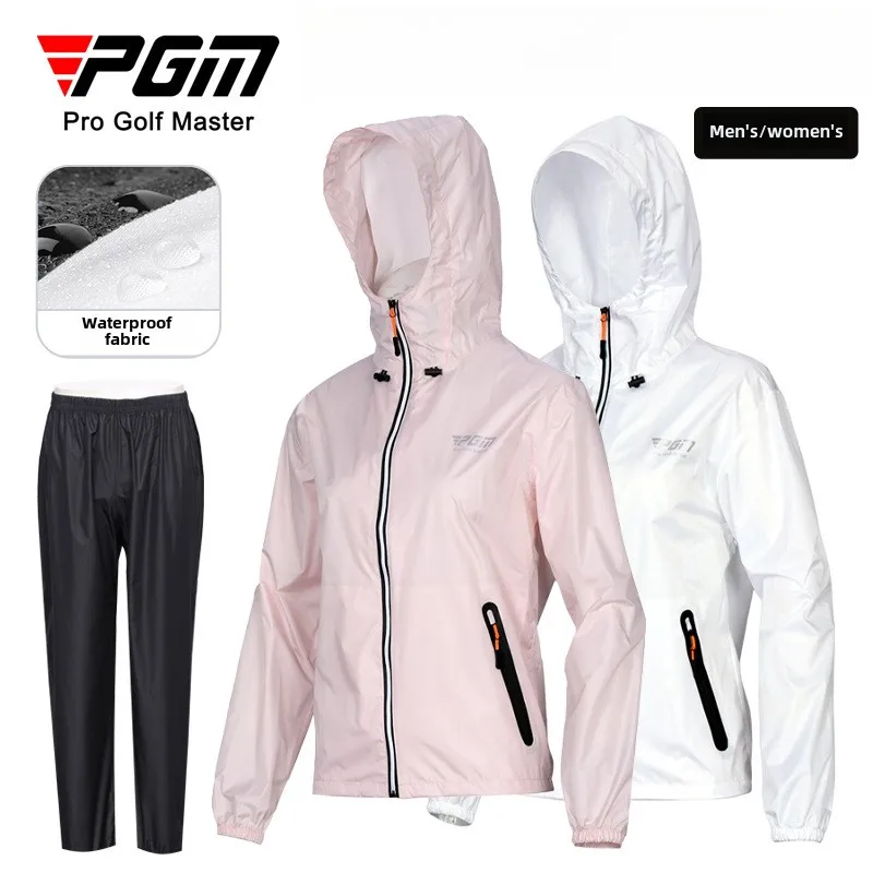 

Комплект дождевиков для гольфа PGM для мужчин и женщин, непромокаемая экипировка для всего тела, верх и брюки YF688/YF690