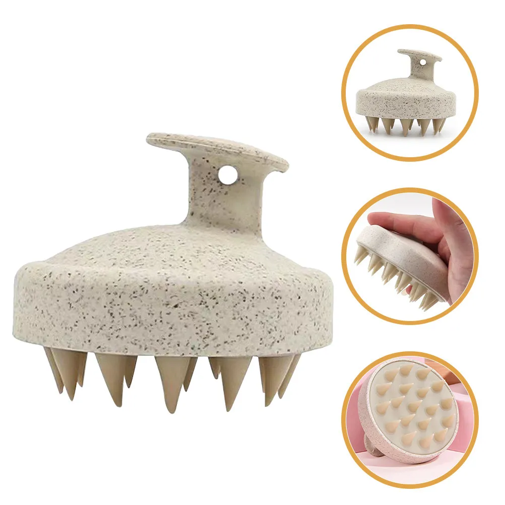 

1 шт. Массажная щетка для кожи головы с эргономичным дизайном, тонкими щетинками, для мытья и отшелушивания, массажный инструмент для ванной комнаты, для мытья волос и кожи головы