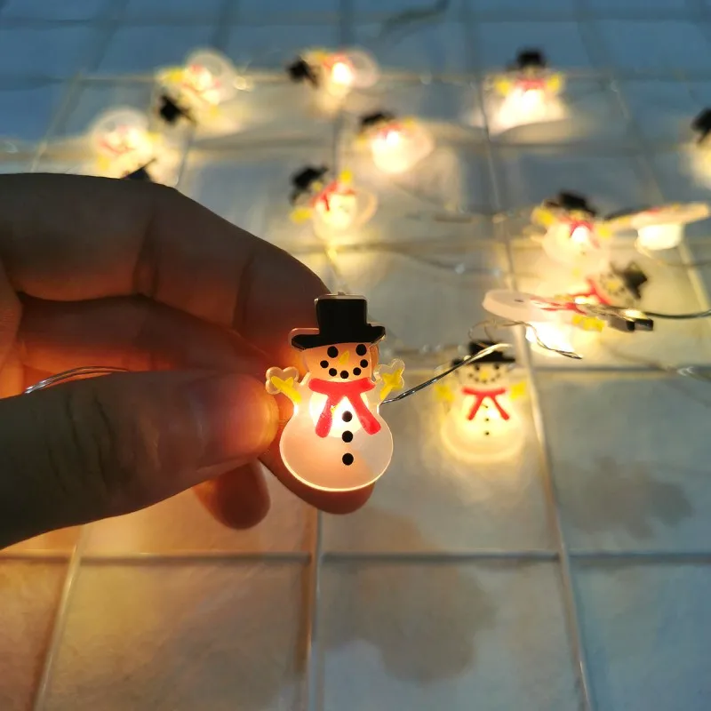 2m decorações de natal papai noel boneco de neve led luz corda guirlanda ornamentos de árvore para decoração de casa natal 2025 ano novo