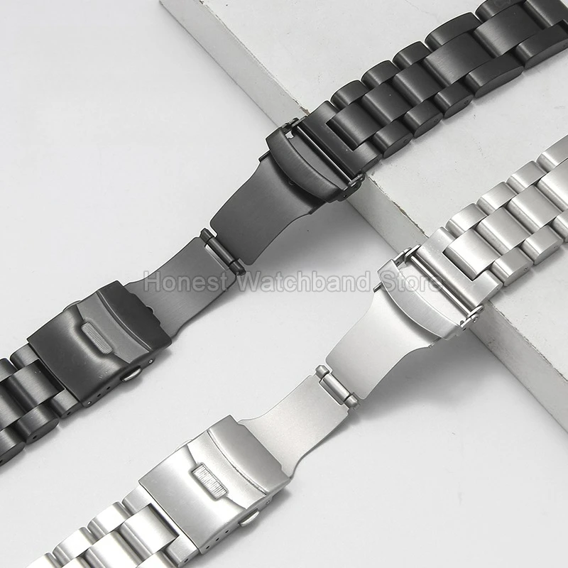Pulseira de relógio de aço inoxidável espessada, resistente ao suor, adequada para a pele, 22mm 24mm 26mm, para panerai diesel luminor