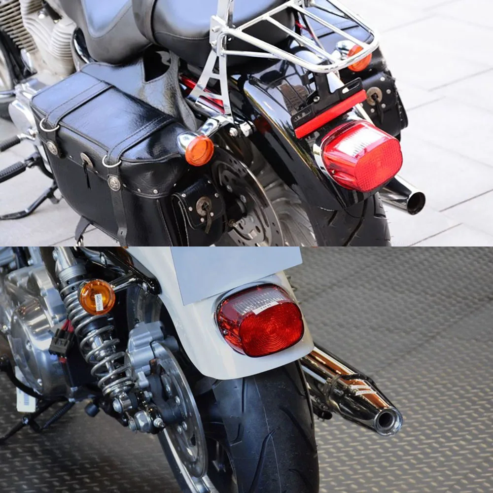 

Tail Light Integrated Turn Signals for Harley Fatboy Sportster Dyna Road King Glides Fatboy XL 883 1200