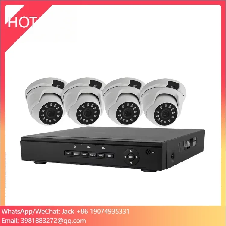 Telecamera dome IP di sicurezza CCTV Innotronik 2MP 4 POE Sistema NVR POE 1080P 4CH