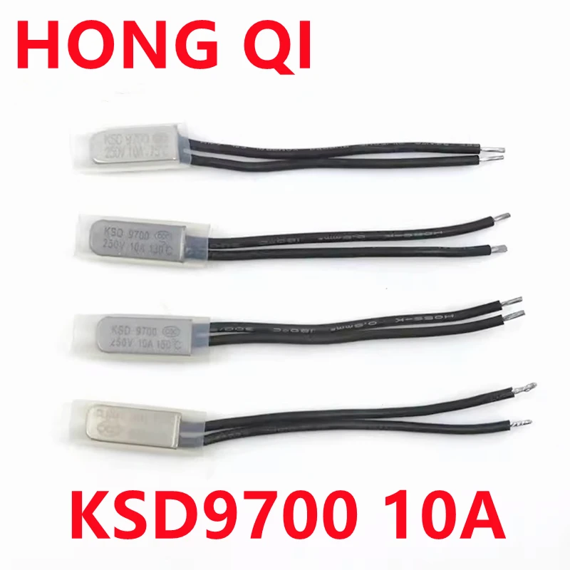 5PCS KSD9700 Metal Temperature Switch Normally Closed Open Thermal Protector 250V 10A 130 135 140 145 150 160 170 180 °C Degree