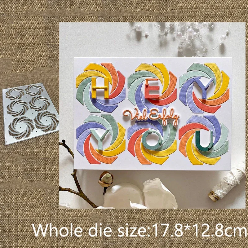 

Новый дизайн: металлическая вырубная форма-трафарет для скрапбукинга, вырубка для бумаги, карточек, альбомов, тиснения, с узором «Вихрь»