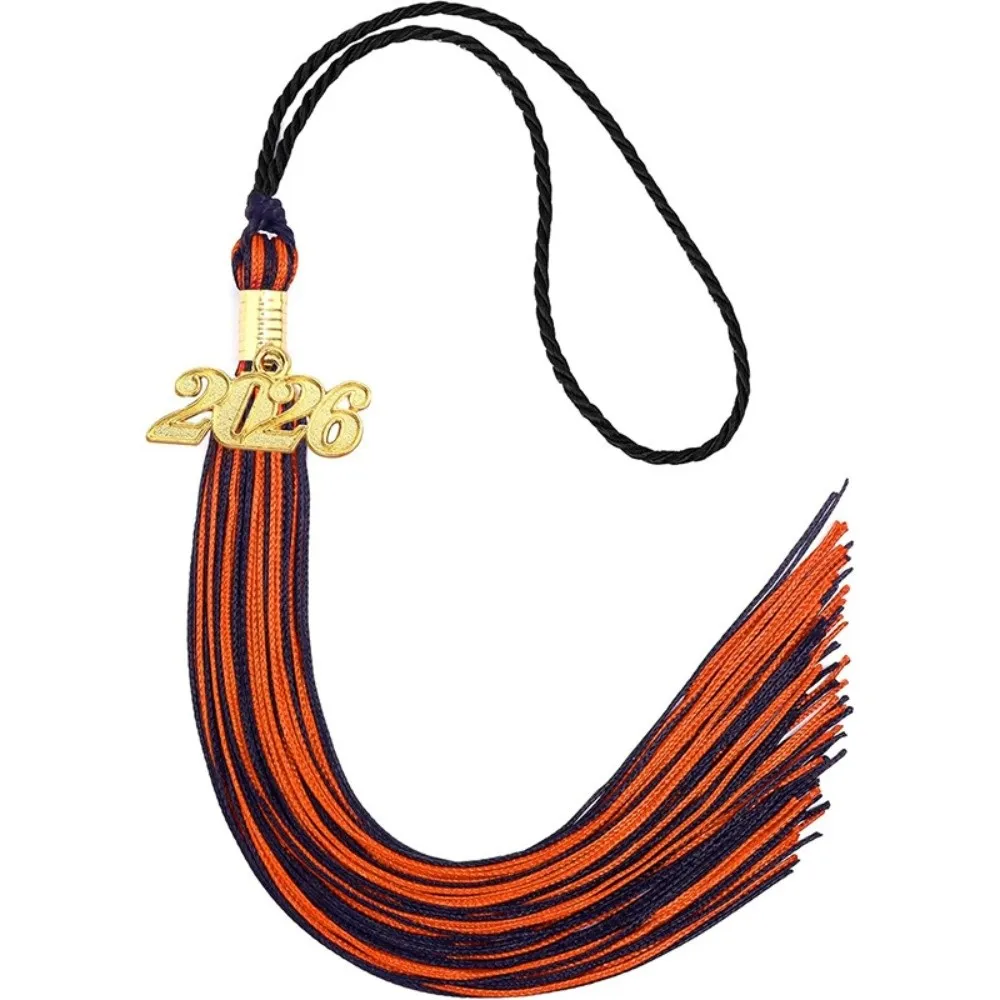 

New Multi-Color Graduation Tassel Golden Pendant Keepsake 2026 Pendant Knit Fiber Number Graduation Cap Decoration University