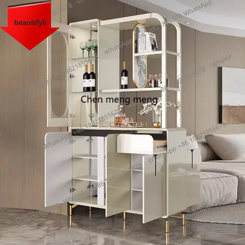 

A48 Кремовый ветровой светильник, роскошная перегородка для гостиной, двухсторонний винный шкаф, декоративный шкаф, простой фойе