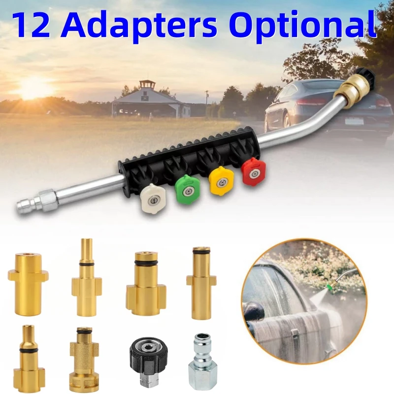 Pressão Car Wash Gun Extensão Rod Kit de Limpeza Gun Spray Quick Connect Apto para Karcher Bort Nilfisk Lavor Huter Alta