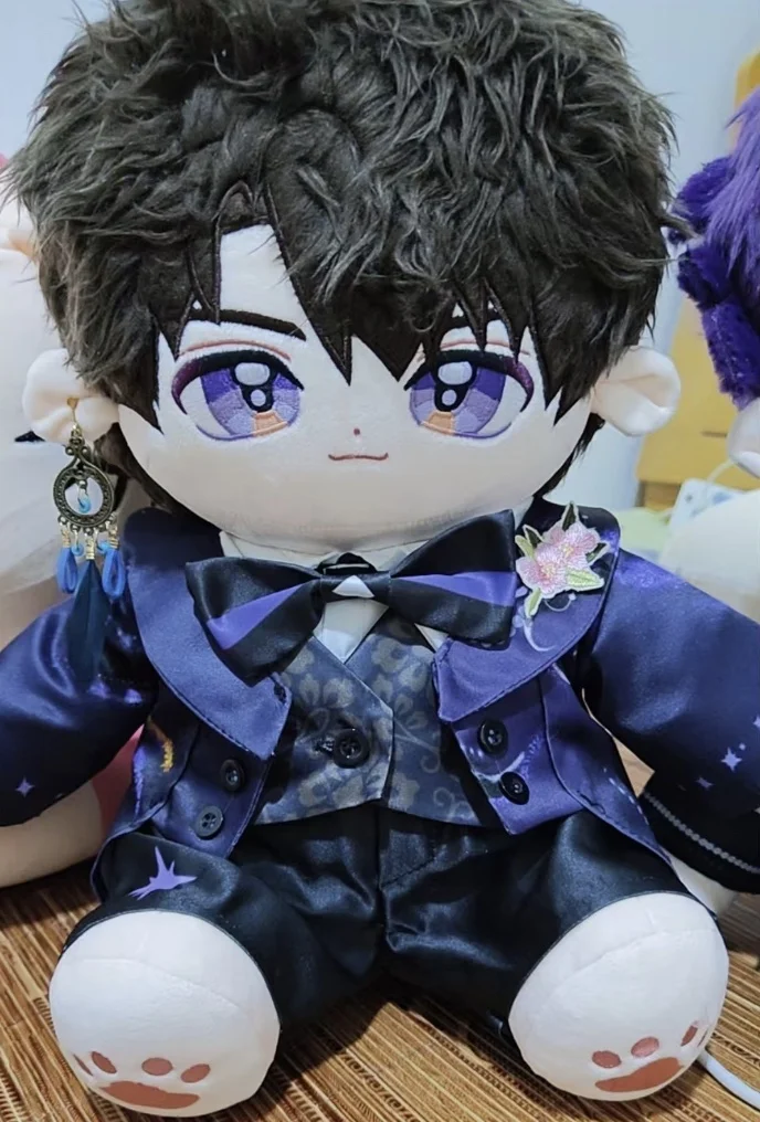 Game Love and Deepspace Caleb 40cm Cotton Plush Doll, Dressable Hugging Pillow, Collectible Toy for Fans Birthday Xmas Gift