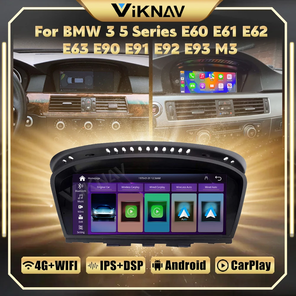 

Для BMW 3 5 серии E60 E61 E62 E63 E90 E91 E92 E93 M3 Автомагнитола беспроводной CarPlay мультимедийный плеер GPS головное устройство система Linux