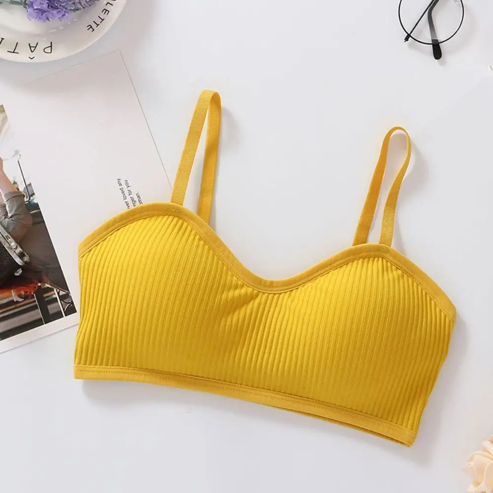 

New Polyester Cotton Women's Sports Bra No Steel Frame Breathable Seamless Bra Push Up Bra Girl