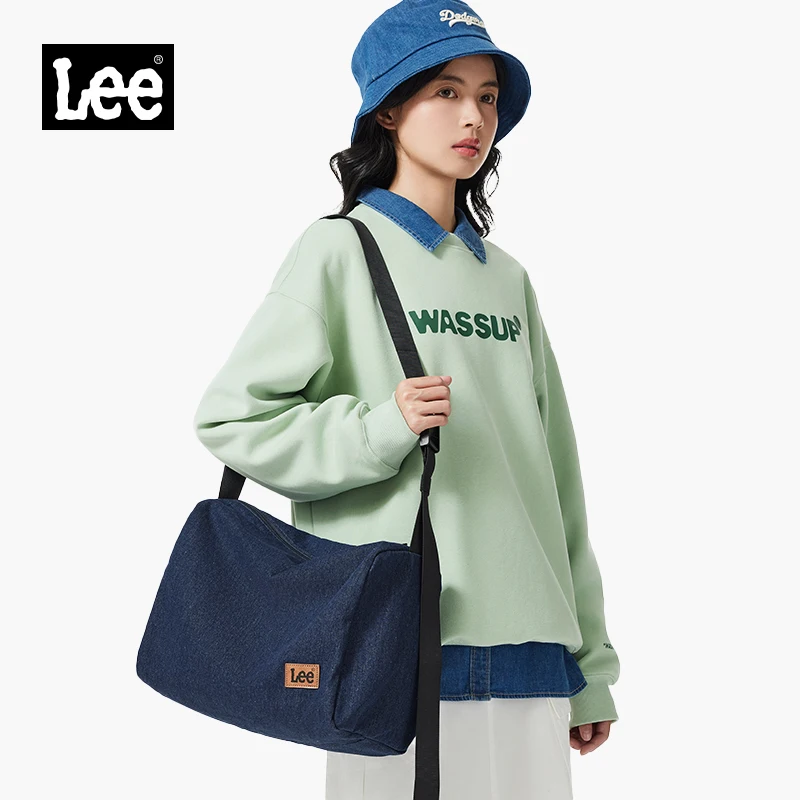 

LEE Stylish Large Capacity Crossbody Bag Waterproof Unisex Brand Zipper Shoulder Bag Teenagers College School Book Messenger Bag